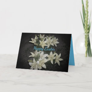 Floral Happy Easter Rejoice Lily Cluster Card