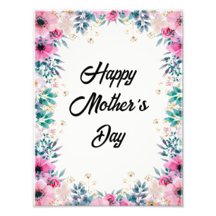 Floral Happy Mother's Day 2024 GIFT Photo Print