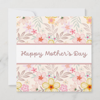 Floral Happy Mother's Day Card