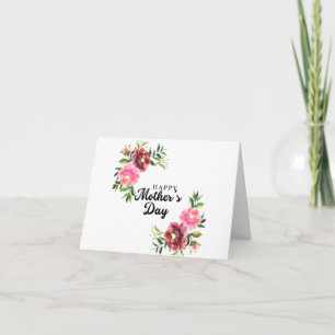 Floral Happy Mother's Day with Text Inside Card