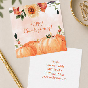 Floral Happy Thanksgiving Card