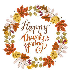 Floral Happy Thanksgiving Tableware Paper Plate