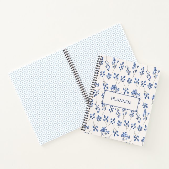 Floral Hardcover Notebook, Planner Notebook (Inside)