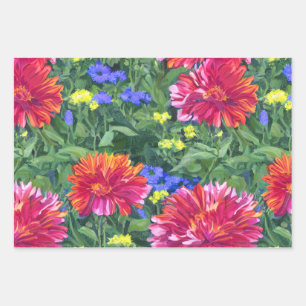 Floral Harmony: A Secession-Inspired Blossom Wrapping Paper Sheet