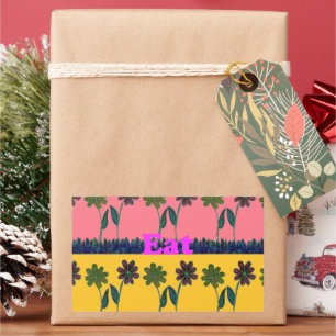 Floral Harmony, Baby Pink Bliss enchanting colours Rectangular Sticker