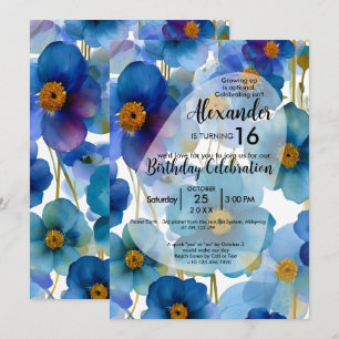 Floral Harmony Colourful Flower Design Invitation