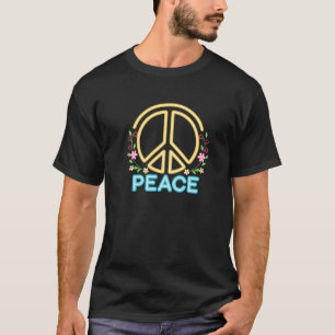 Floral Harmony: Embrace Peace T-Shirt