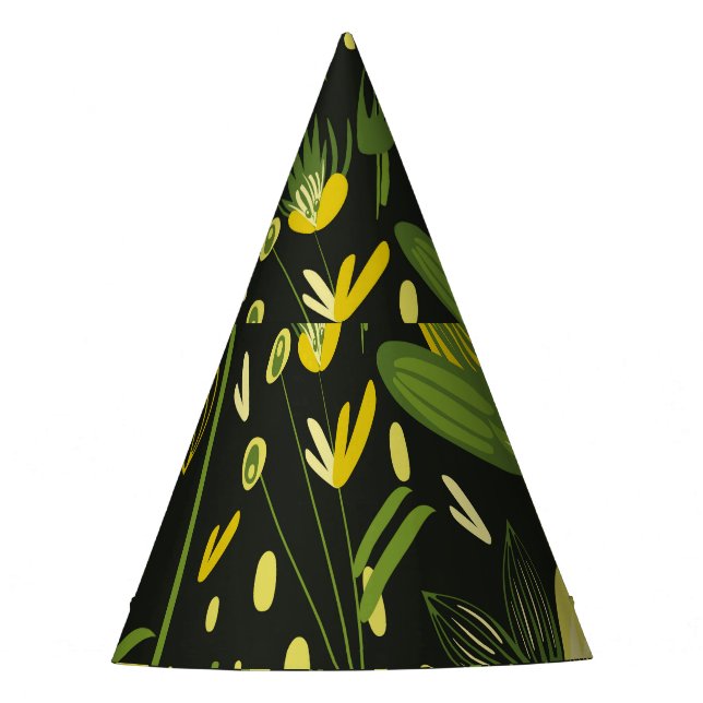 Floral Harmony in Lovely Bouquet.  Party Hat (Front)