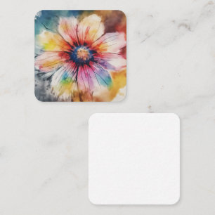Floral Harmony in Pastel Colors Square Business Card