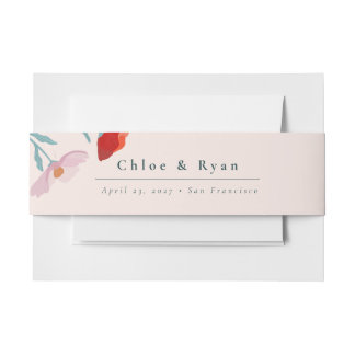 Floral Harmony Invitation Belly Band