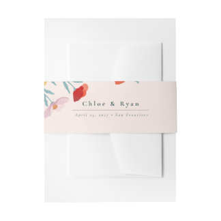Floral Harmony Invitation Belly Band