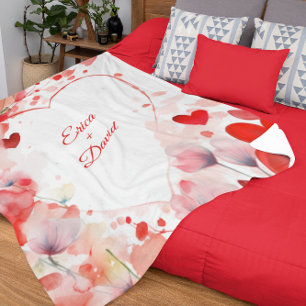 Floral Harmony   Love Fleece Blanket