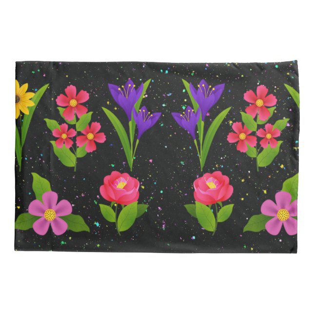 Floral Harmony Pillowcase  (Back)