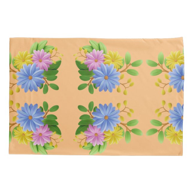 Floral Harmony Pillowcase  (Back)