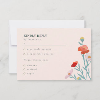 Floral Harmony RSVP Card