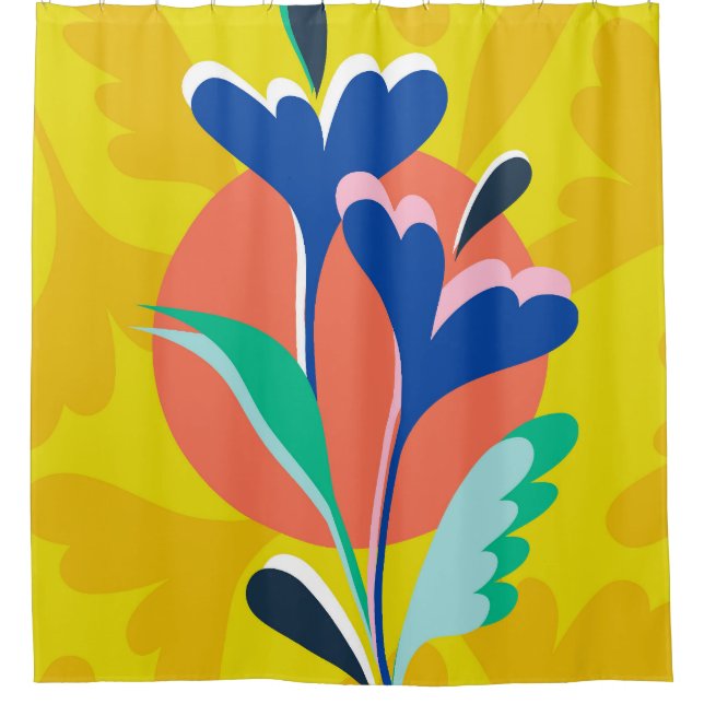 Floral Harmony Shower Curtain (Front)