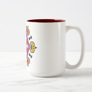 Floral Harvest Mandala" Two-Tone Coffee Mug