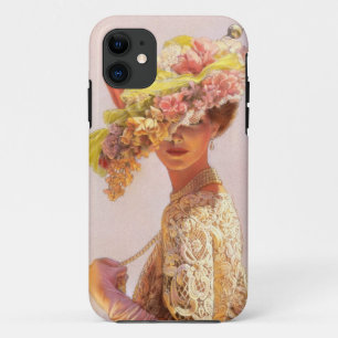 Floral Hat Victorian Fashion Lady iPhone 5 Case
