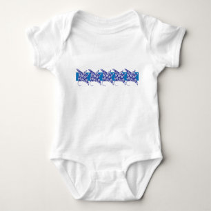 Floral Hawaiian Manta Ray Baby Bodysuit