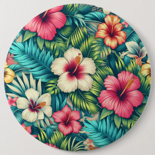 Floral Hawaiian/tropical 6 Cm Round Badge
