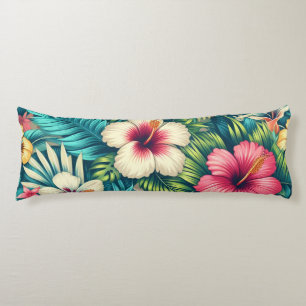 Floral Hawaiian/tropical Body Cushion