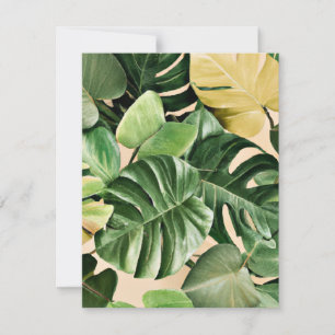 Floral/Hawaiian/Tropical leaf Card