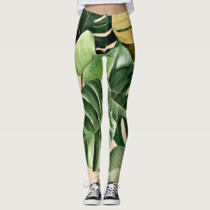Floral/Hawaiian/Tropical leaf Leggings