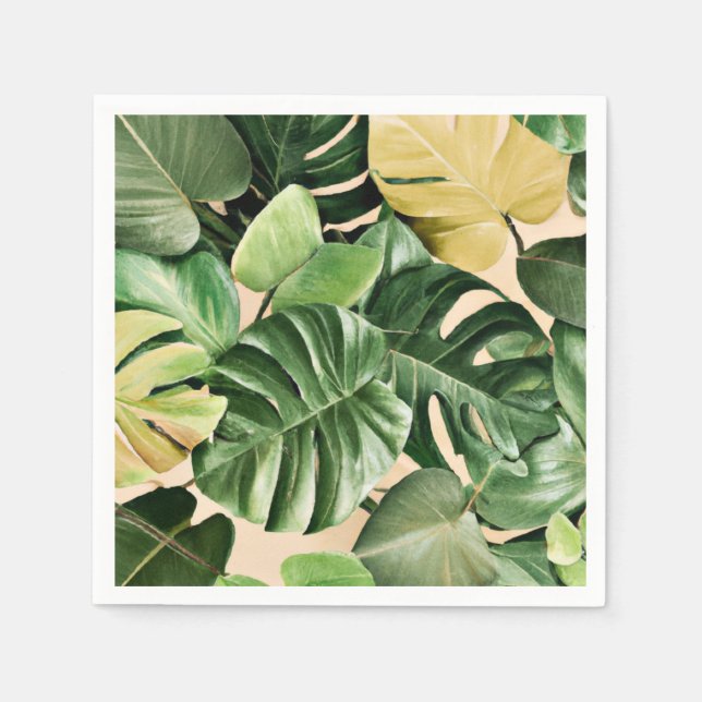 Floral/Hawaiian/Tropical leaf Napkin (Front)