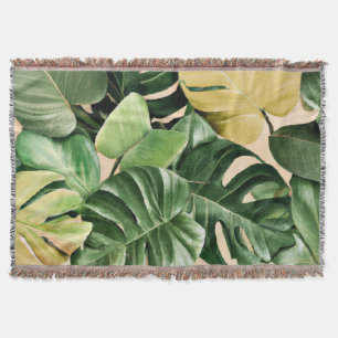 Floral/Hawaiian/Tropical leaf Throw Blanket