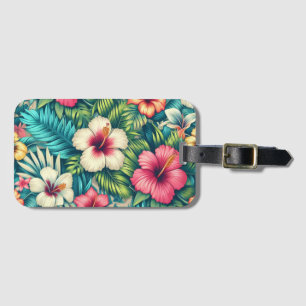 Floral Hawaiian/tropical Luggage Tag