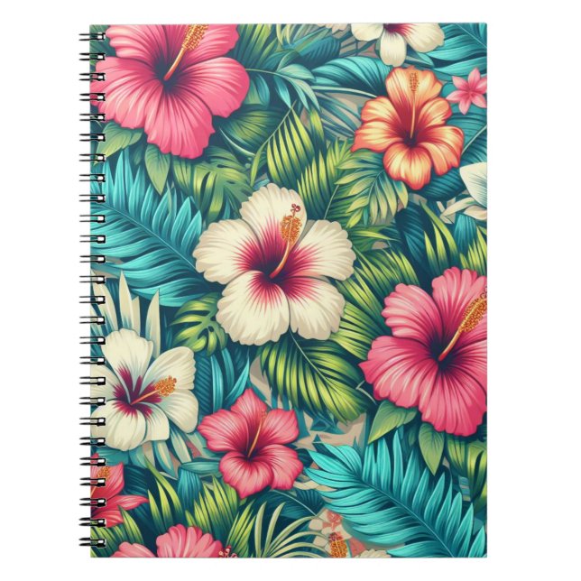 Floral Hawaiian/tropical Notebook (Front)