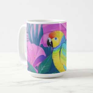 Floral/Hawaiian/Tropical/parrot Coffee Mug