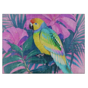 Floral/Hawaiian/Tropical/parrot  Cutting Board