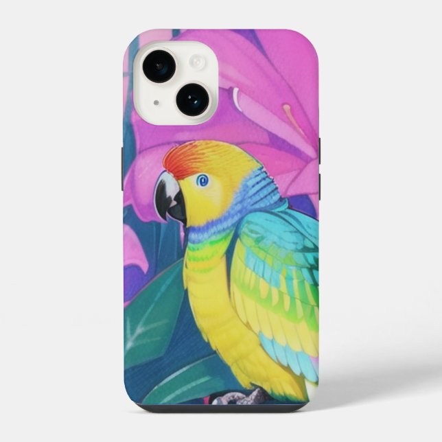 Floral/Hawaiian/Tropical/parrot  iPhone Case (Back)