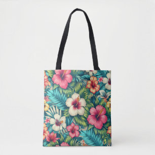 Floral Hawaiian/tropical Tote Bag