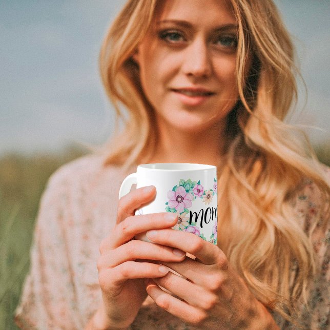 Floral Heart and bouquets with MOM text Mug (Creator Uploaded)