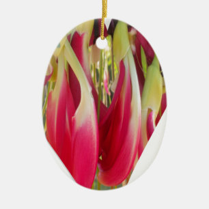 Floral Heart Art Print Ceramic Ornament