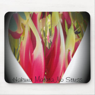 Floral Heart Art Print Mouse Pad