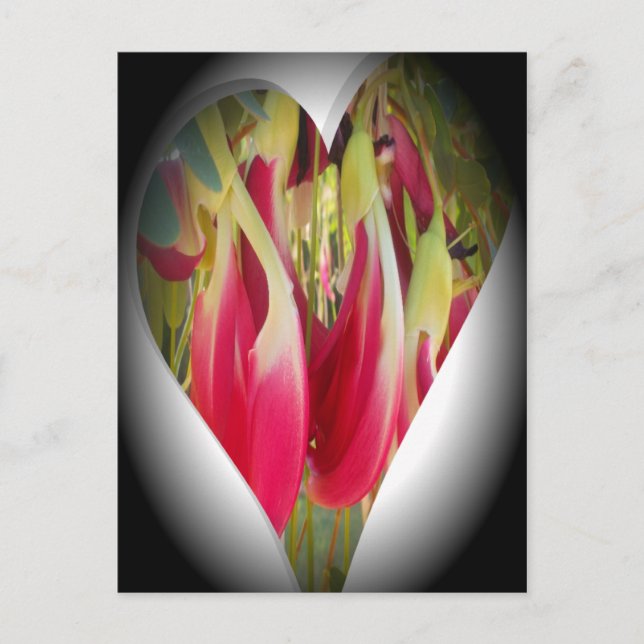 Floral Heart Art Print Postcard (Front)