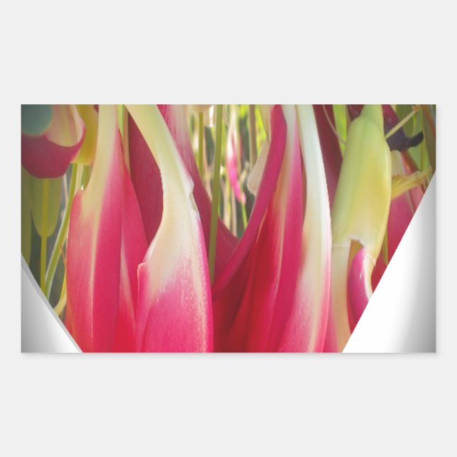Floral Heart Art Print Rectangular Sticker (Front)