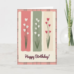 Floral Heart Birthday Card