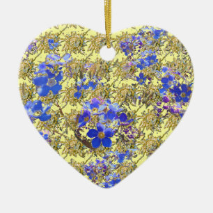 Floral Heart Ceramic Tree Decoration