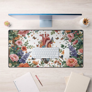 Floral Heart Desk Mat