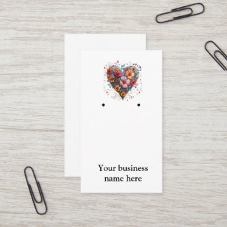 Floral heart Earring Card