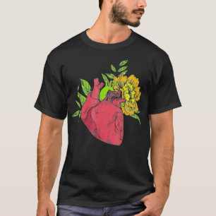 Floral Heart Earth Day Love Recycle Pro Environmen T-Shirt