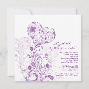 Floral Heart GardenBridal Shower Invitation