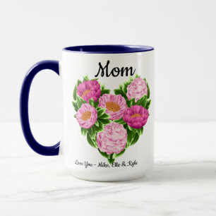 Floral Heart Love You Mum Mug – Mother's Day Gift