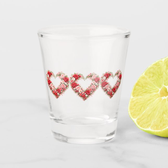 Floral Heart Pattern Glass (Front)