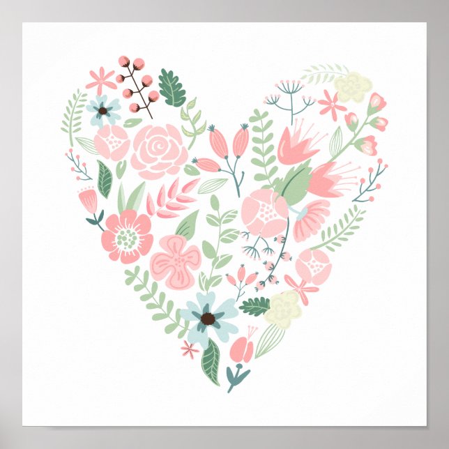 Floral Heart Poster (Front)