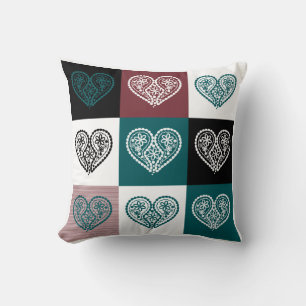 Floral heart shape Pillow